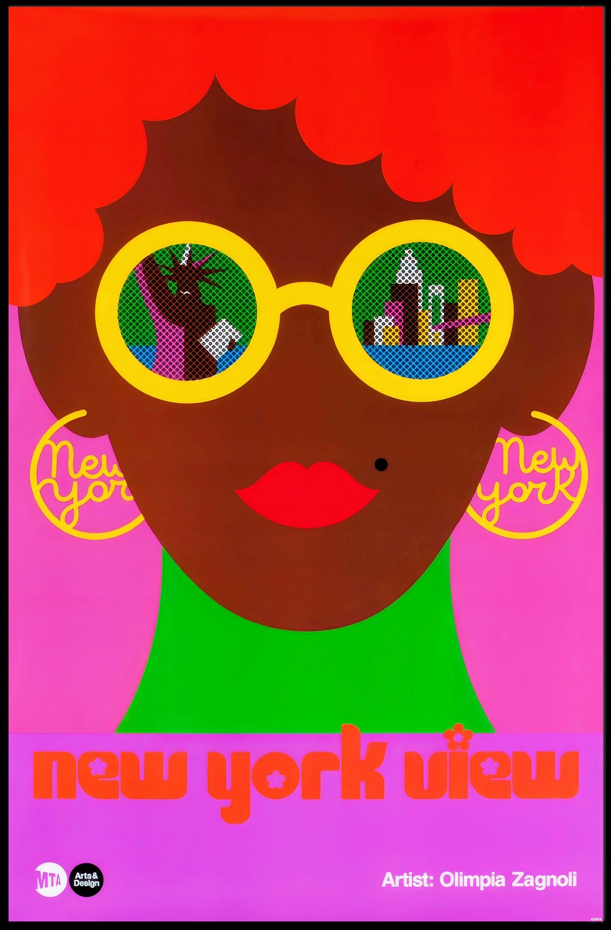 New York City Vibrant Pop Art Poster Abstract Wall Art