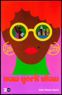 New York City Vibrant Pop Art Poster Abstract Wall Art