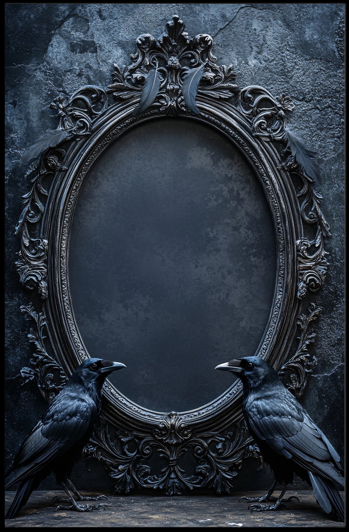Vintage Ornate Frame Abstract Artistic or Pop Culture Poster