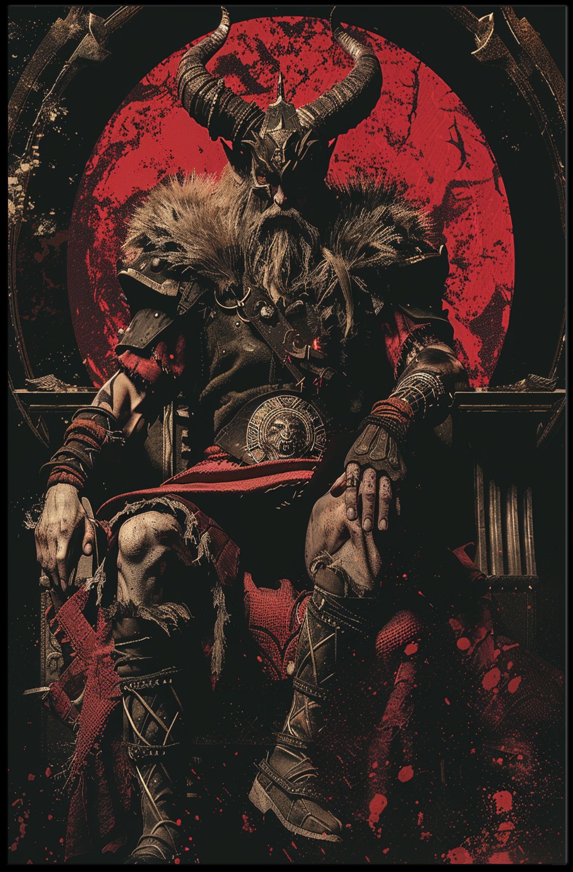The Dark Warlord Art Print Poster for Home Decor and Wall Art PosterGoat