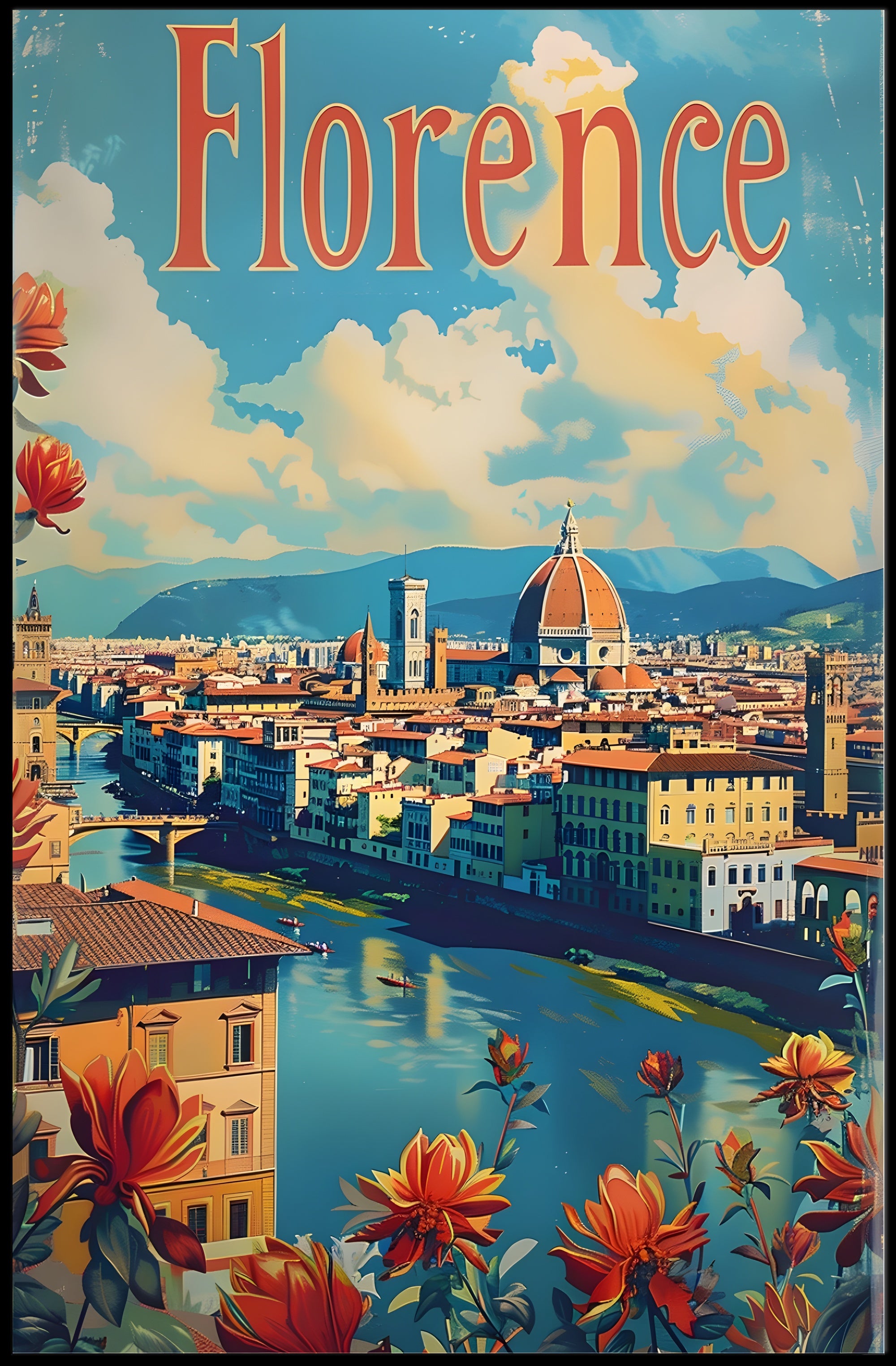 Florence Cathedral Vintage Poster