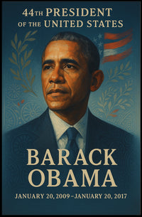 Obama Inspirational Leadership Historical Presidential Poster