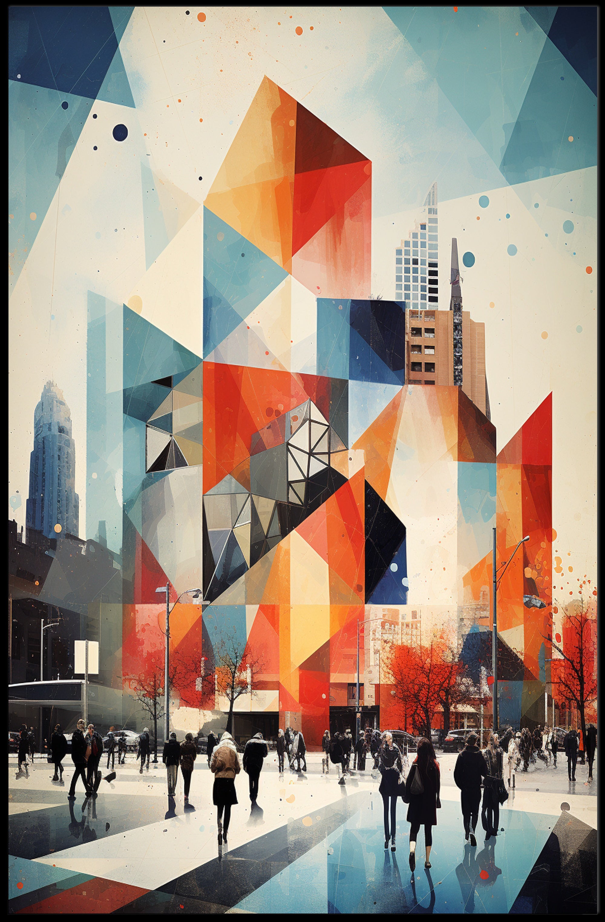 Urban Geometric Symphony Poster
