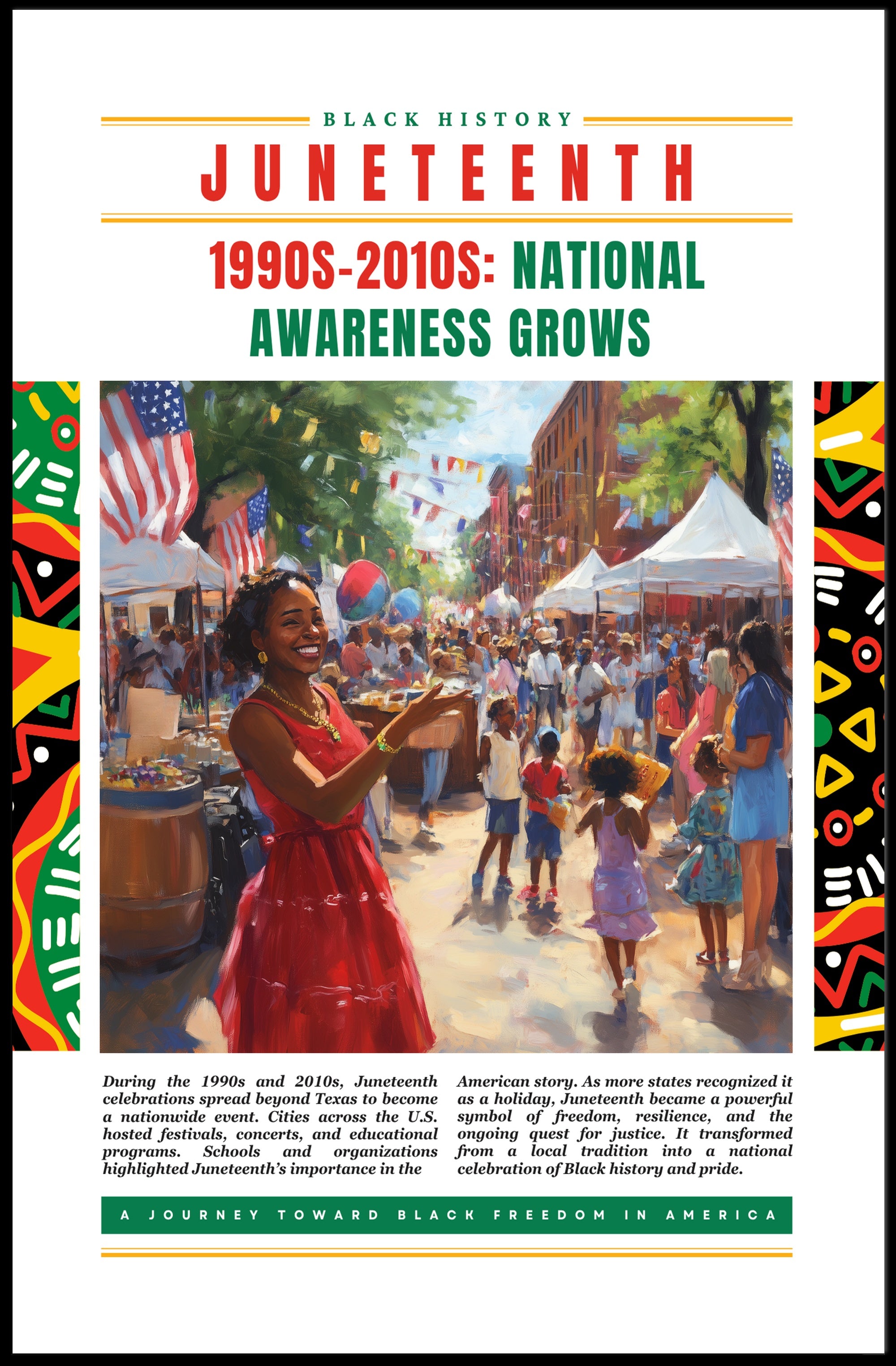 Juneteenth Celebration: Vibrant Heritage Festival Cultural or Heritage Poster