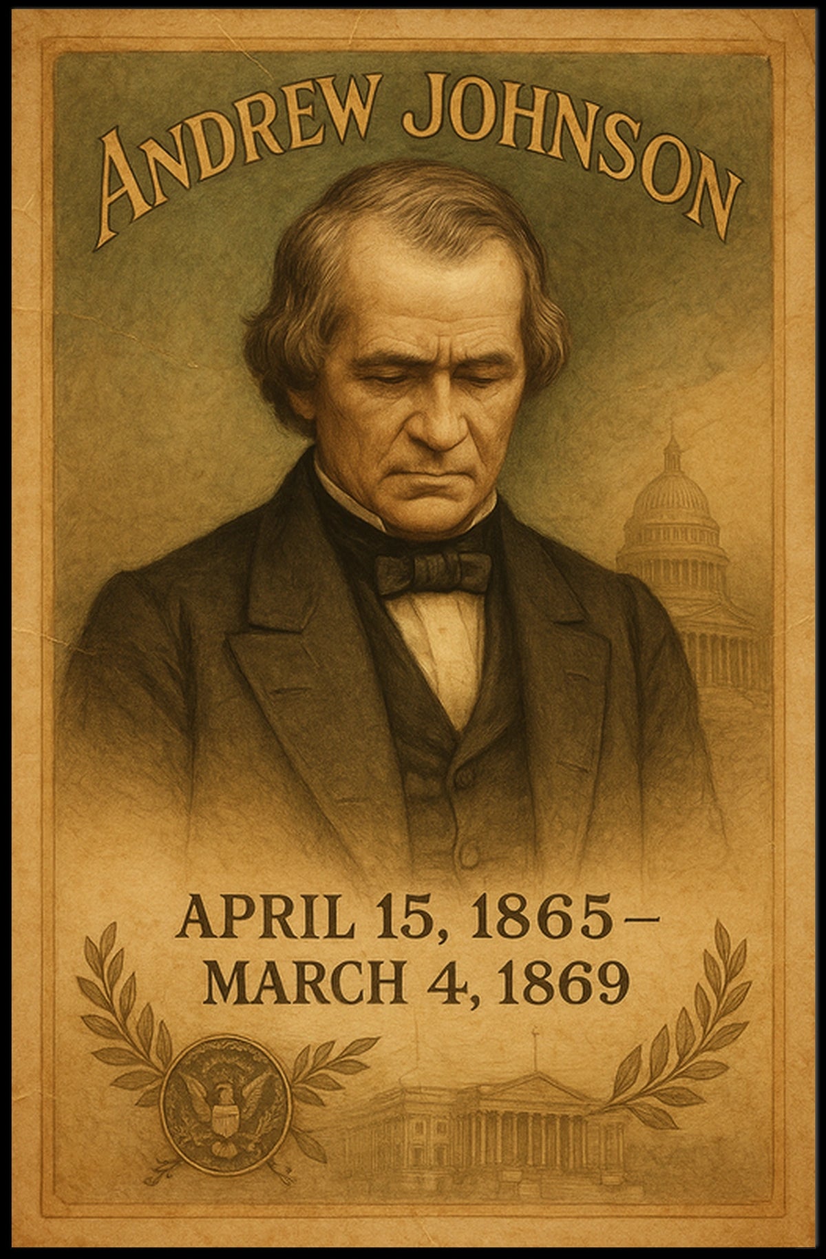 Andrew Johnson 17th President Poster