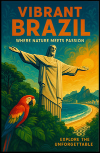 Vibrant Brazil Where Nature Meets Poster