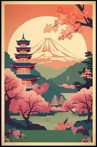 Serene Japanese Landscape Poster