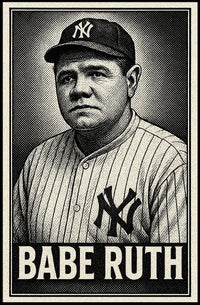 Babe Ruth Baseball Legend Poster