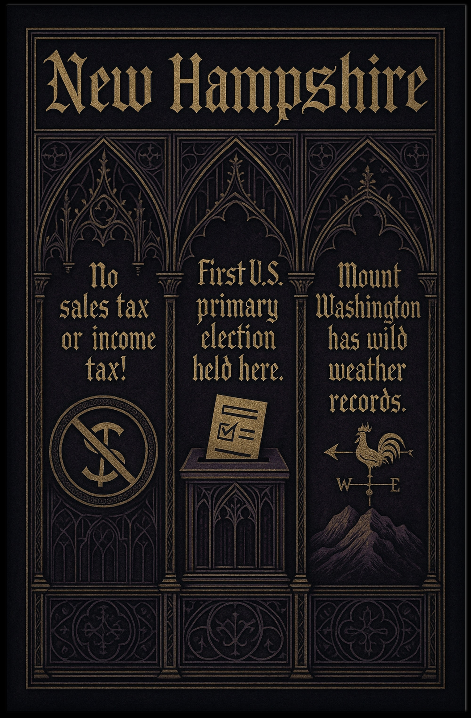 New Hampshire Highlights Poster