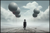 Surreal Journey in a Futuristic Sci-Fi Poster