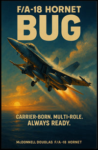 F/A-18 Hornet Combat Jet Poster