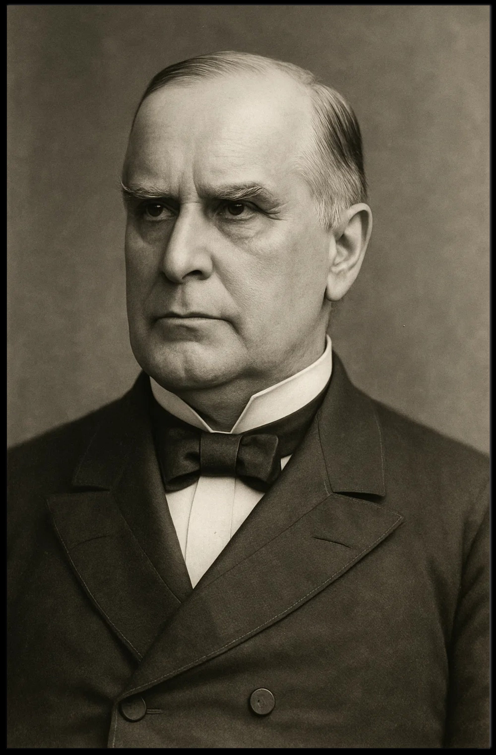 Classic Monochrome Formal Portrait Poster