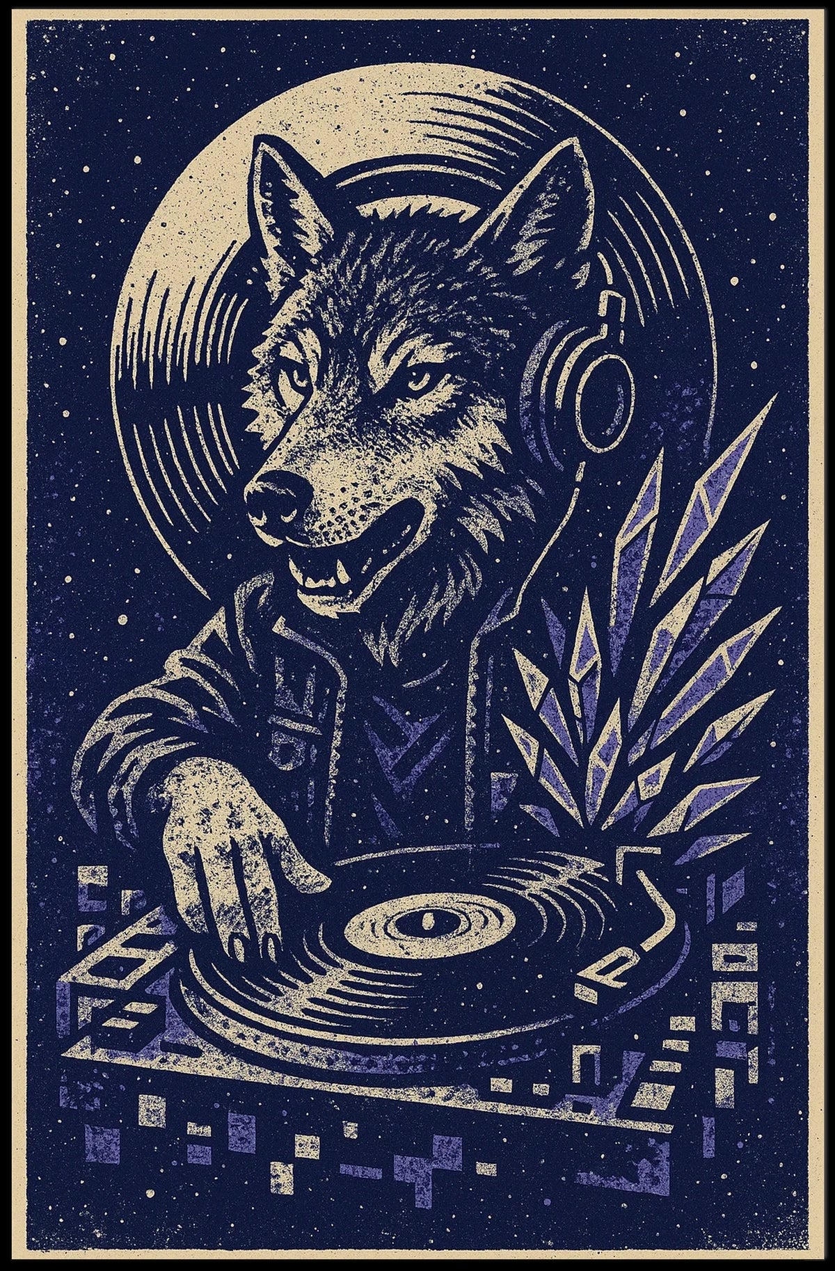 Dj Wolf Groove Poster