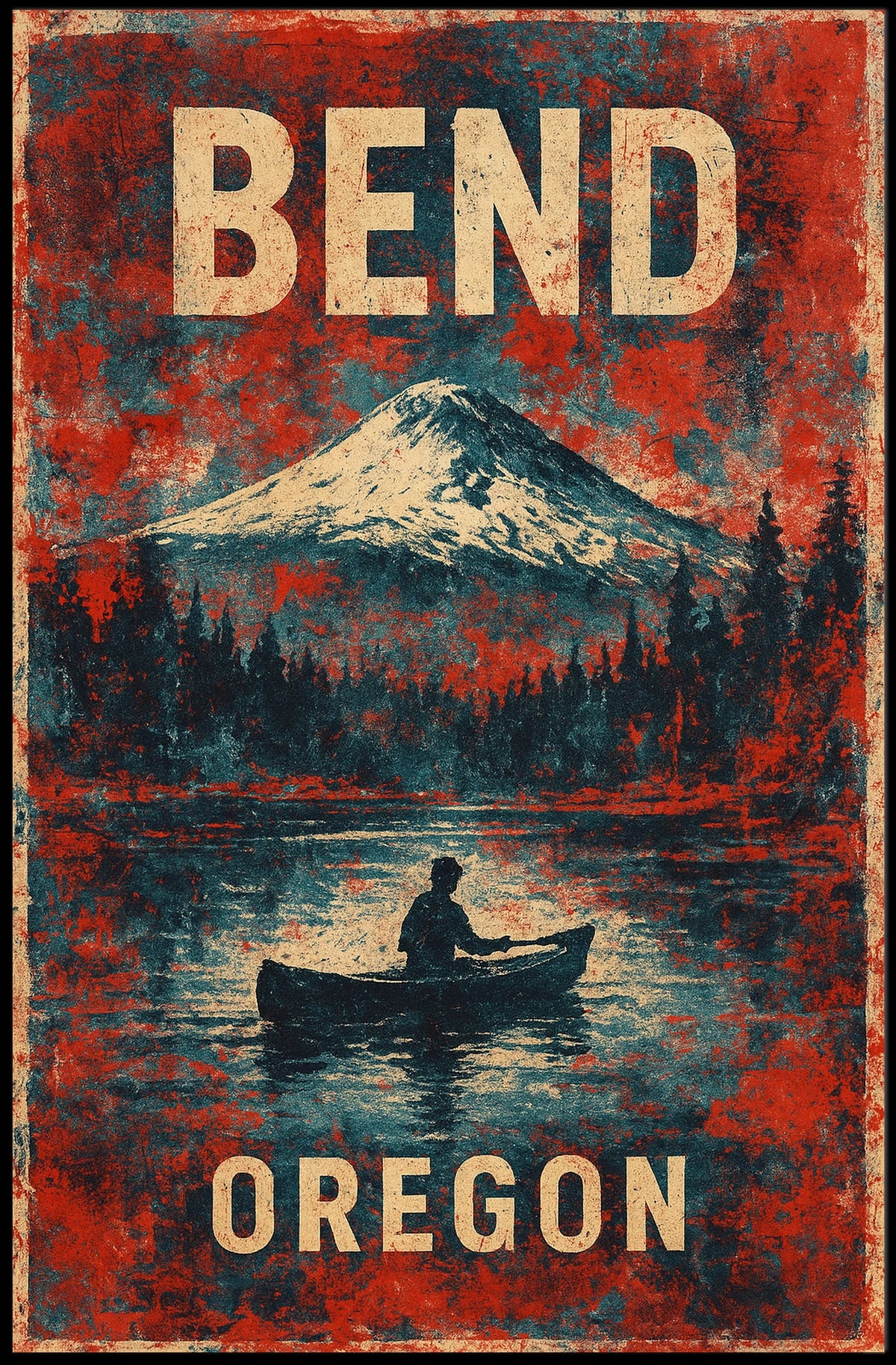 Bend, Oregon Adventure Poster