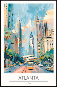 Vibrant Atlanta Cityscape Poster PosterGoat