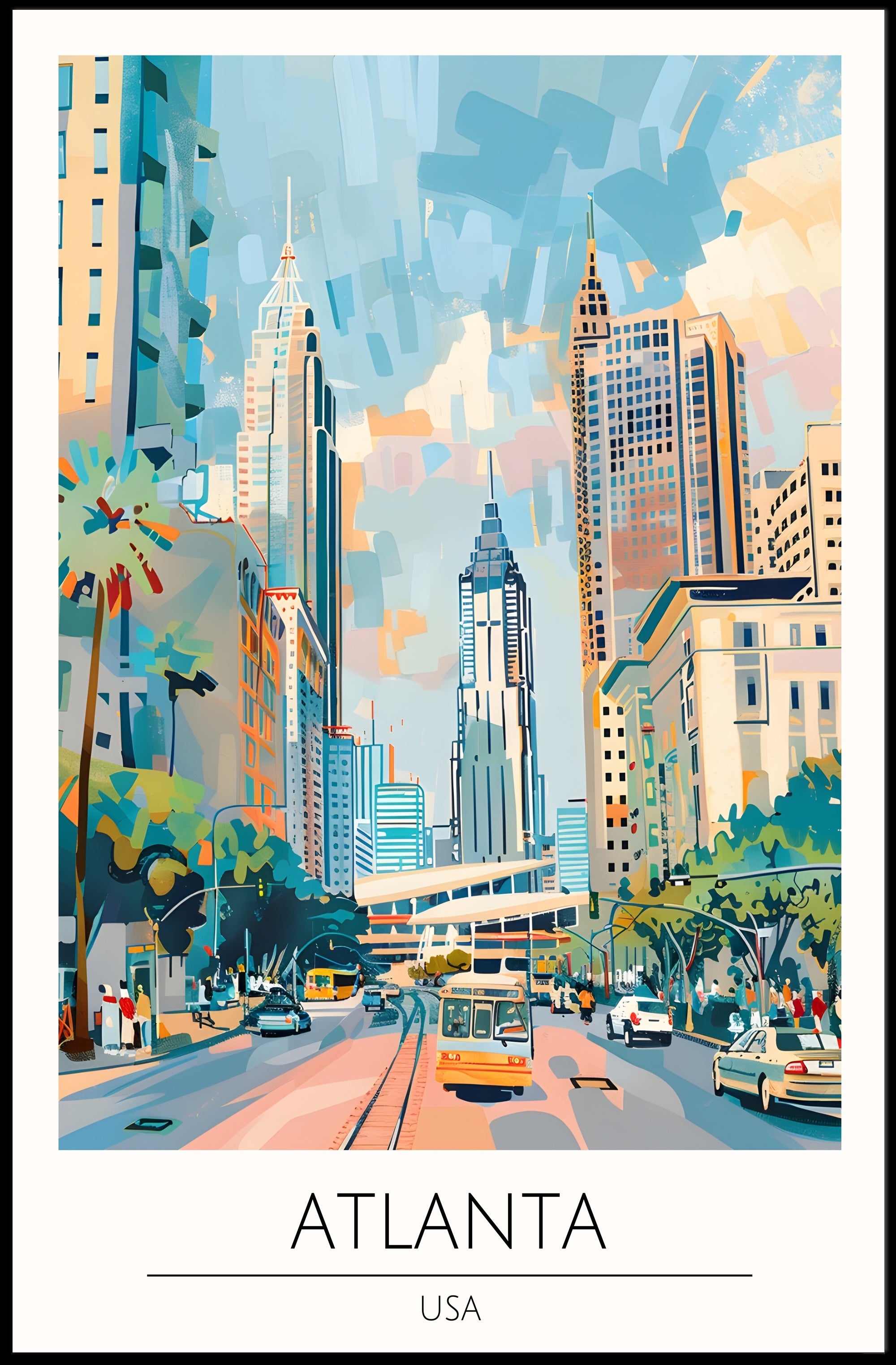 Vibrant Atlanta Cityscape Poster PosterGoat