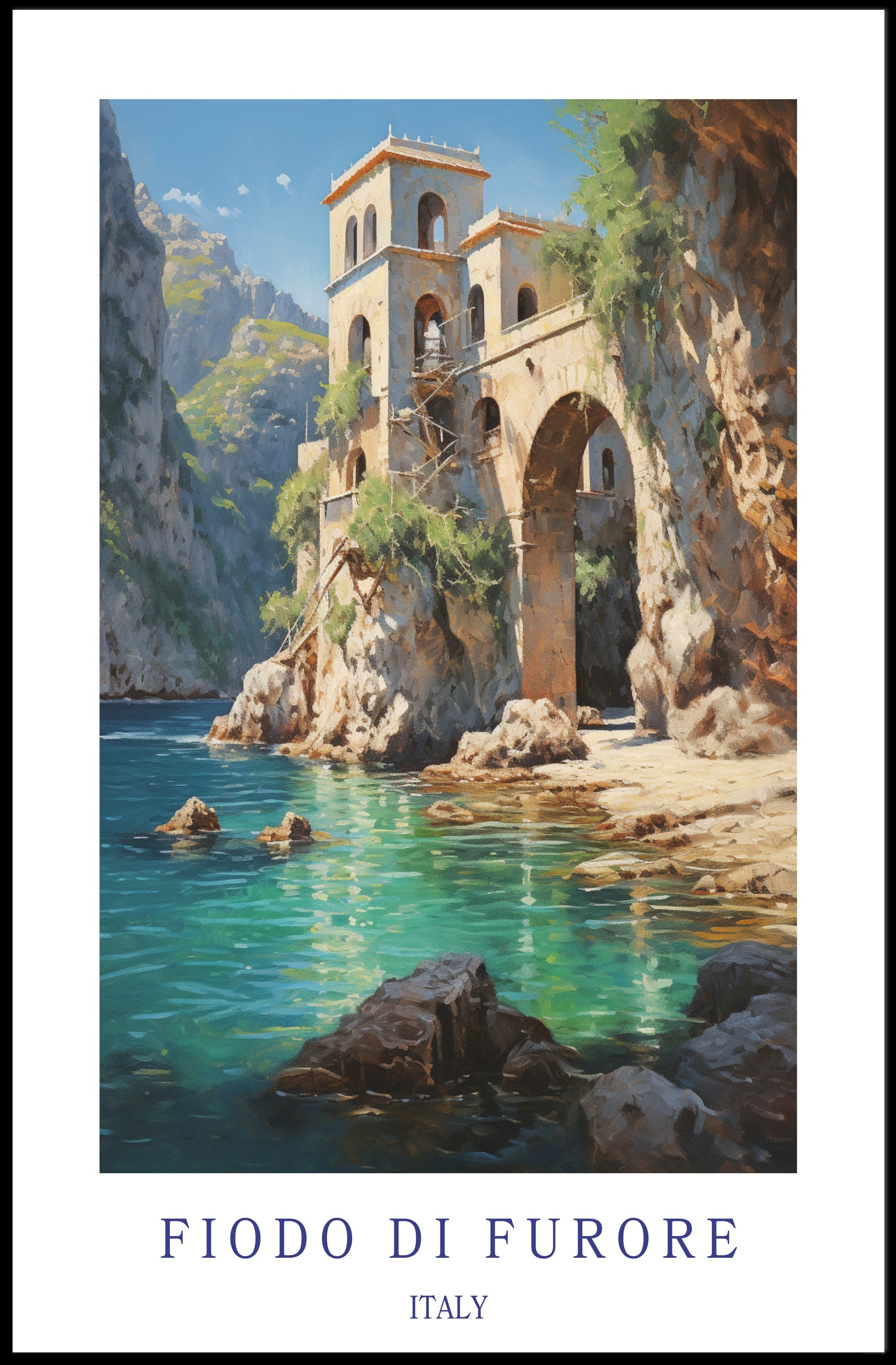 Furore Fjord Scenic Travel Poster PosterGoat