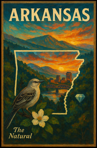 Arkansas The Natural State Poster