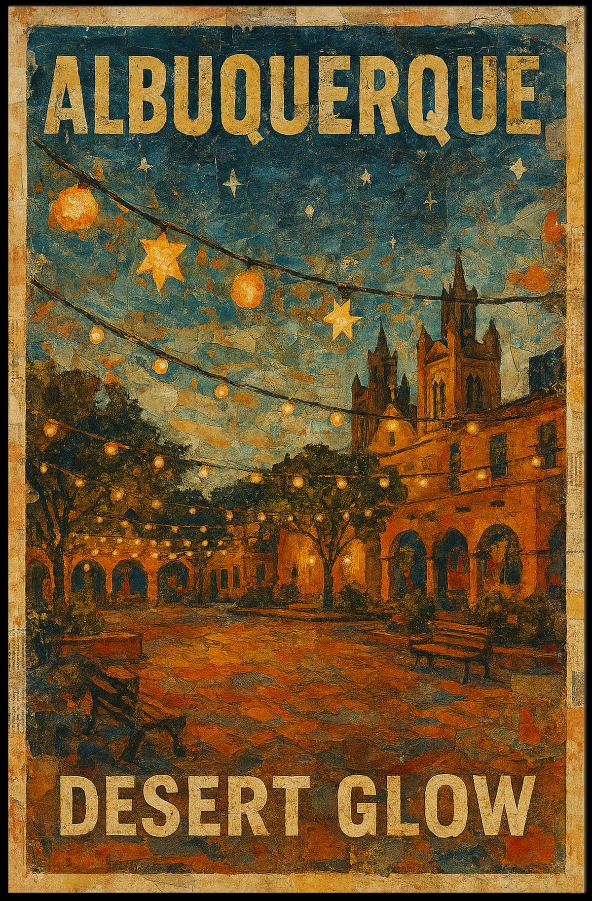 Albuquerque Desert Glow Poster