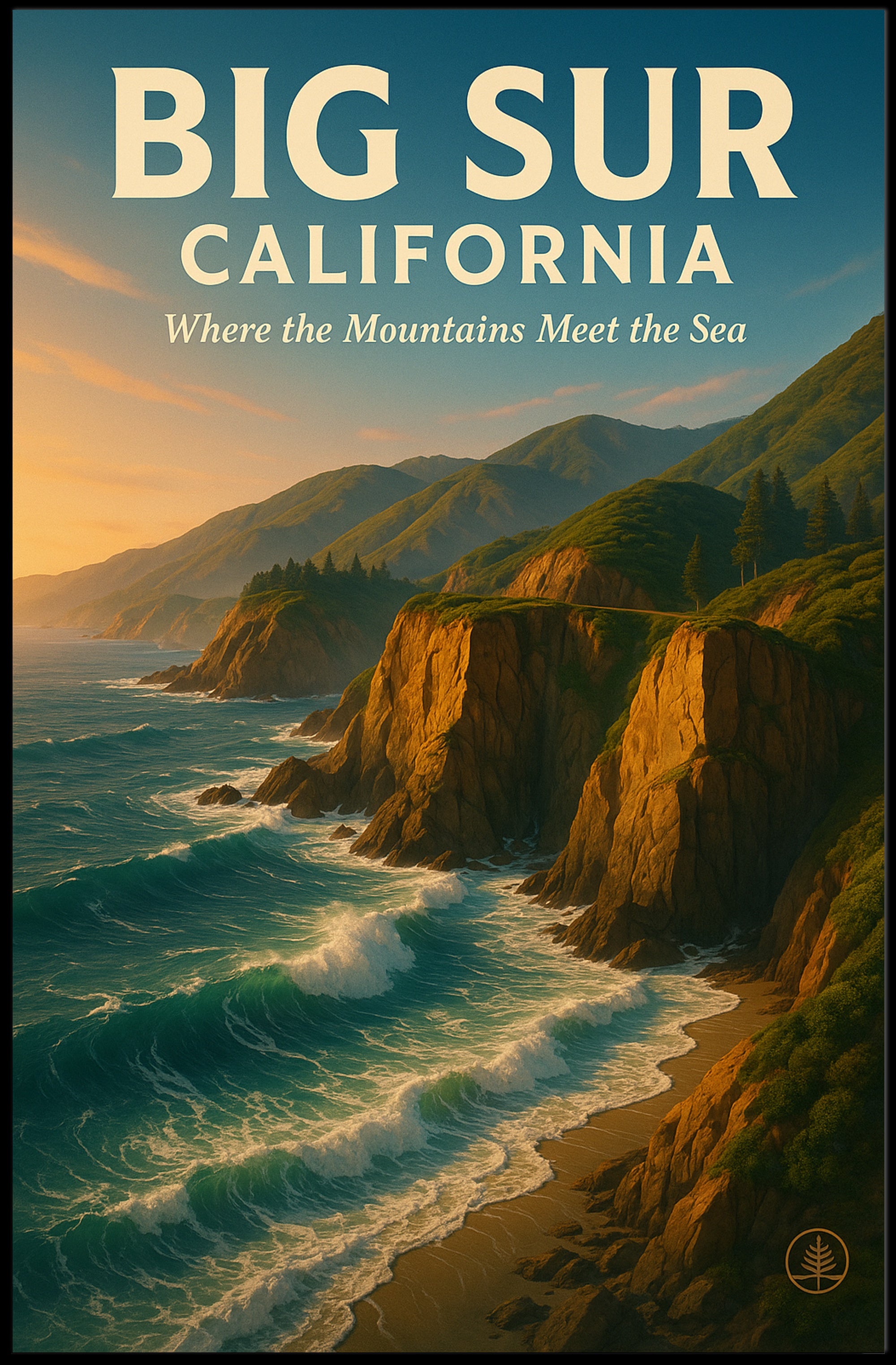 Big Sur California Poster PosterGoat