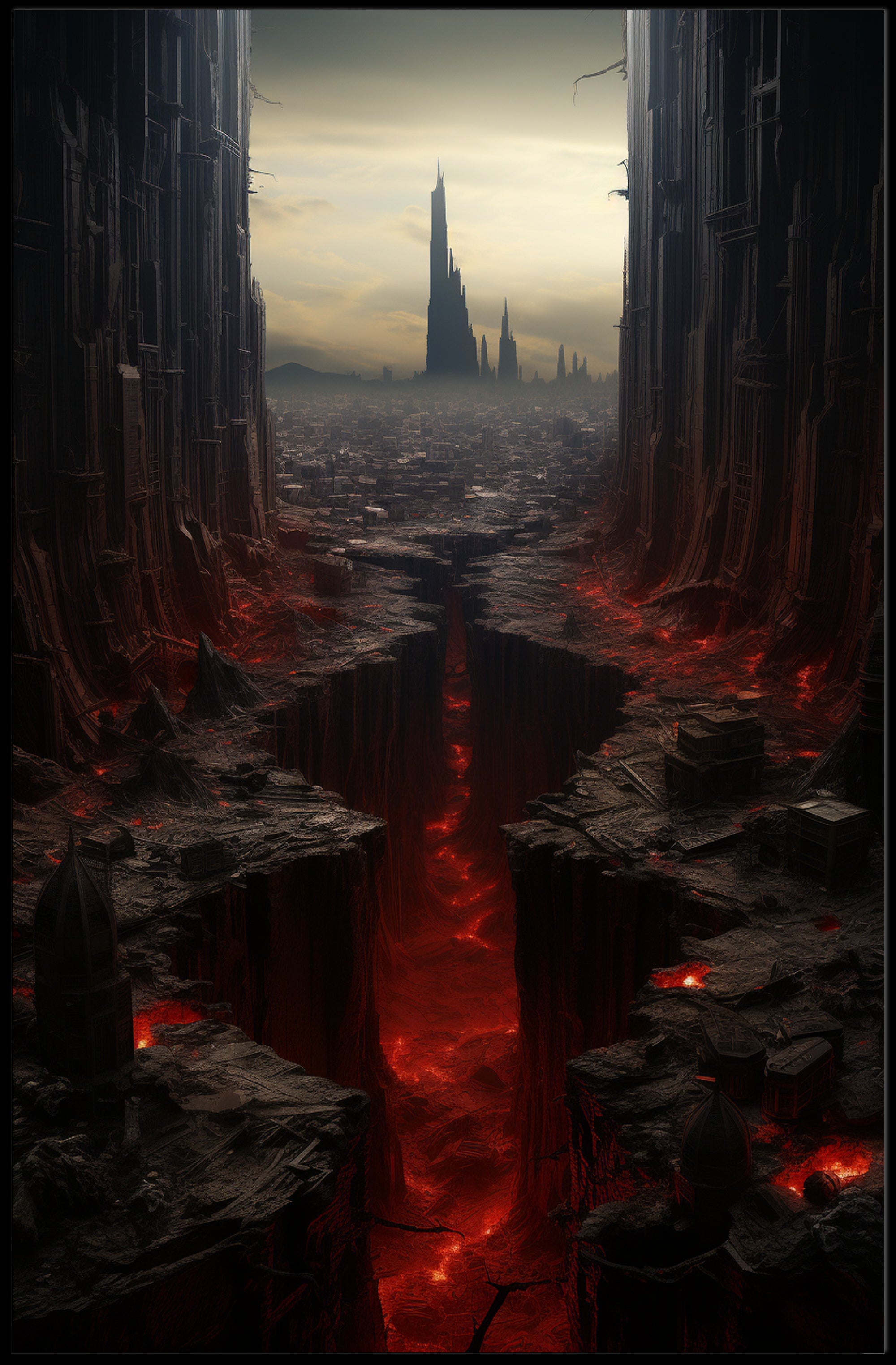 The Abyssal Cityscape Poster