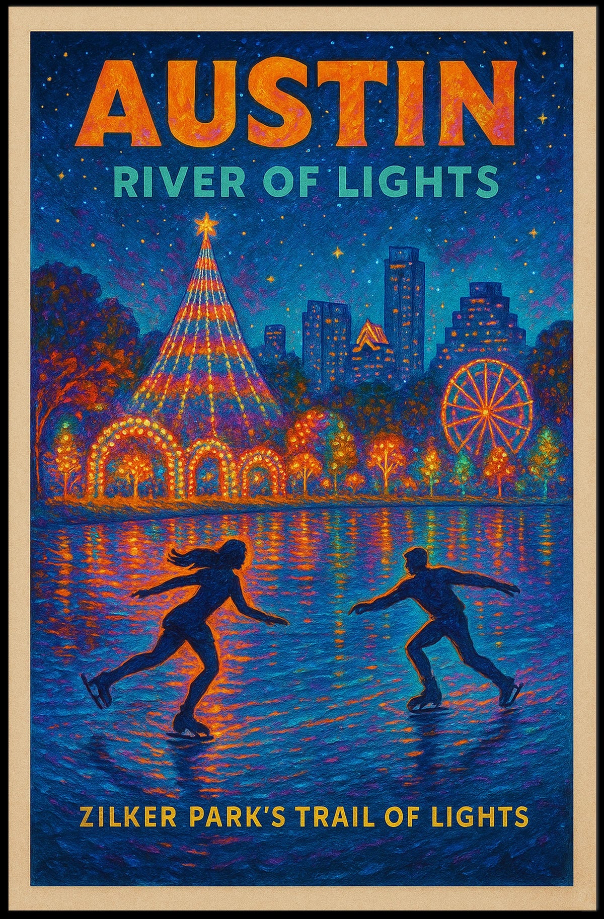 Austin River Of Lights Poster