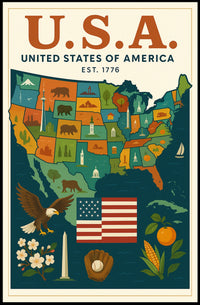 United States Of America Est. 1776 Poster