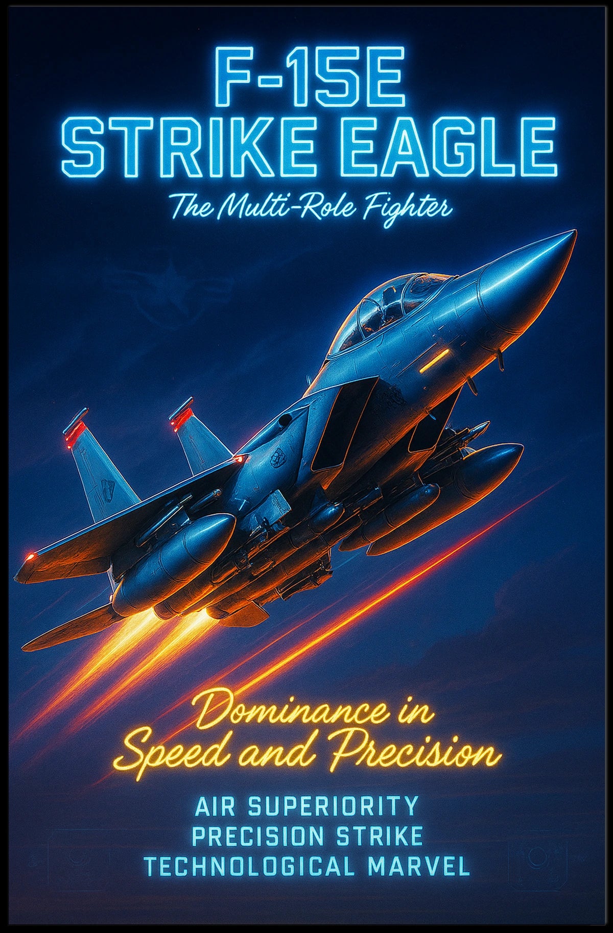 F-15E Strike Eagle Military Recruitment Poster