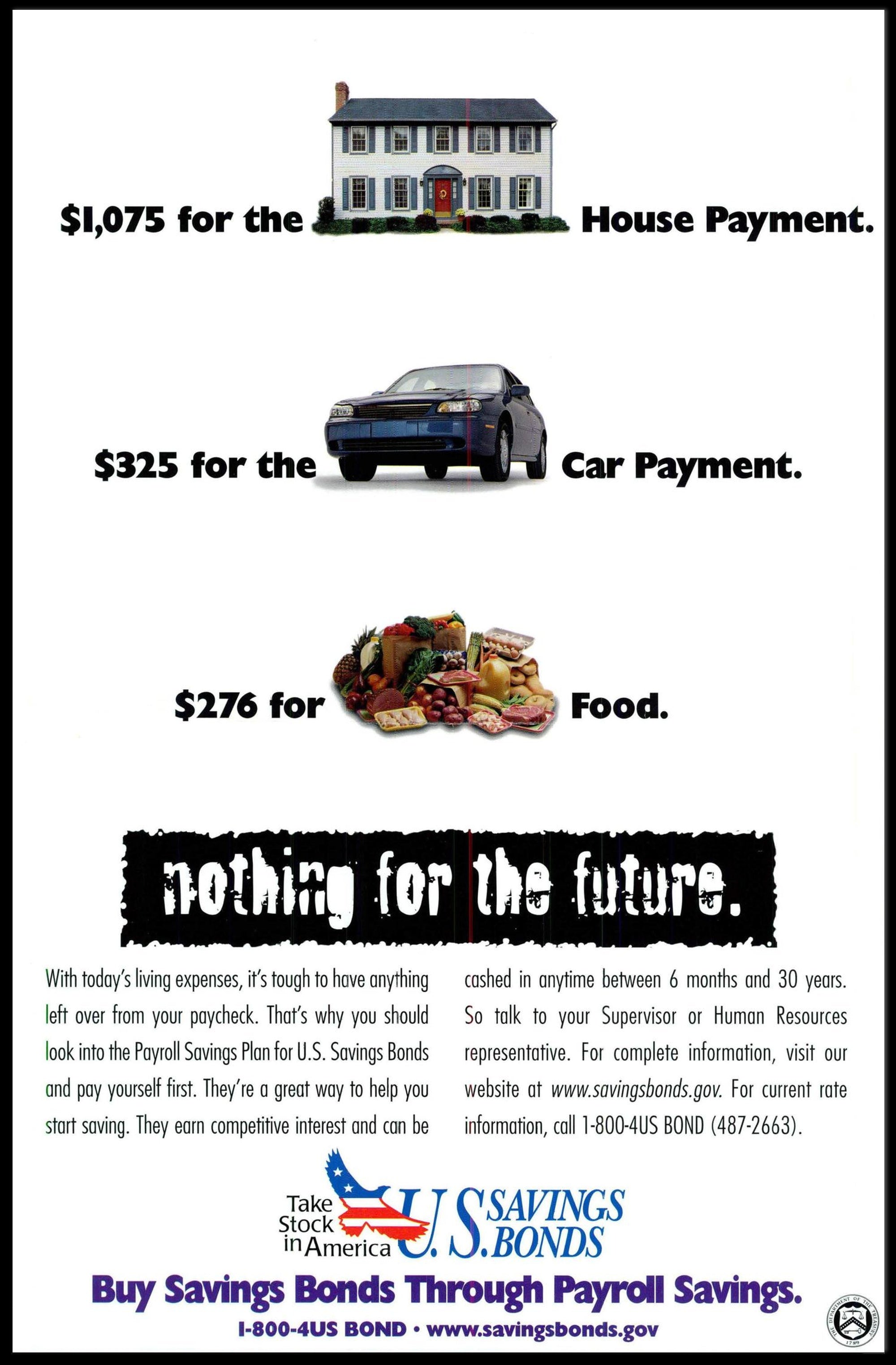 Save for the Future with U.S. Savings Bonds Poster PosterGoat