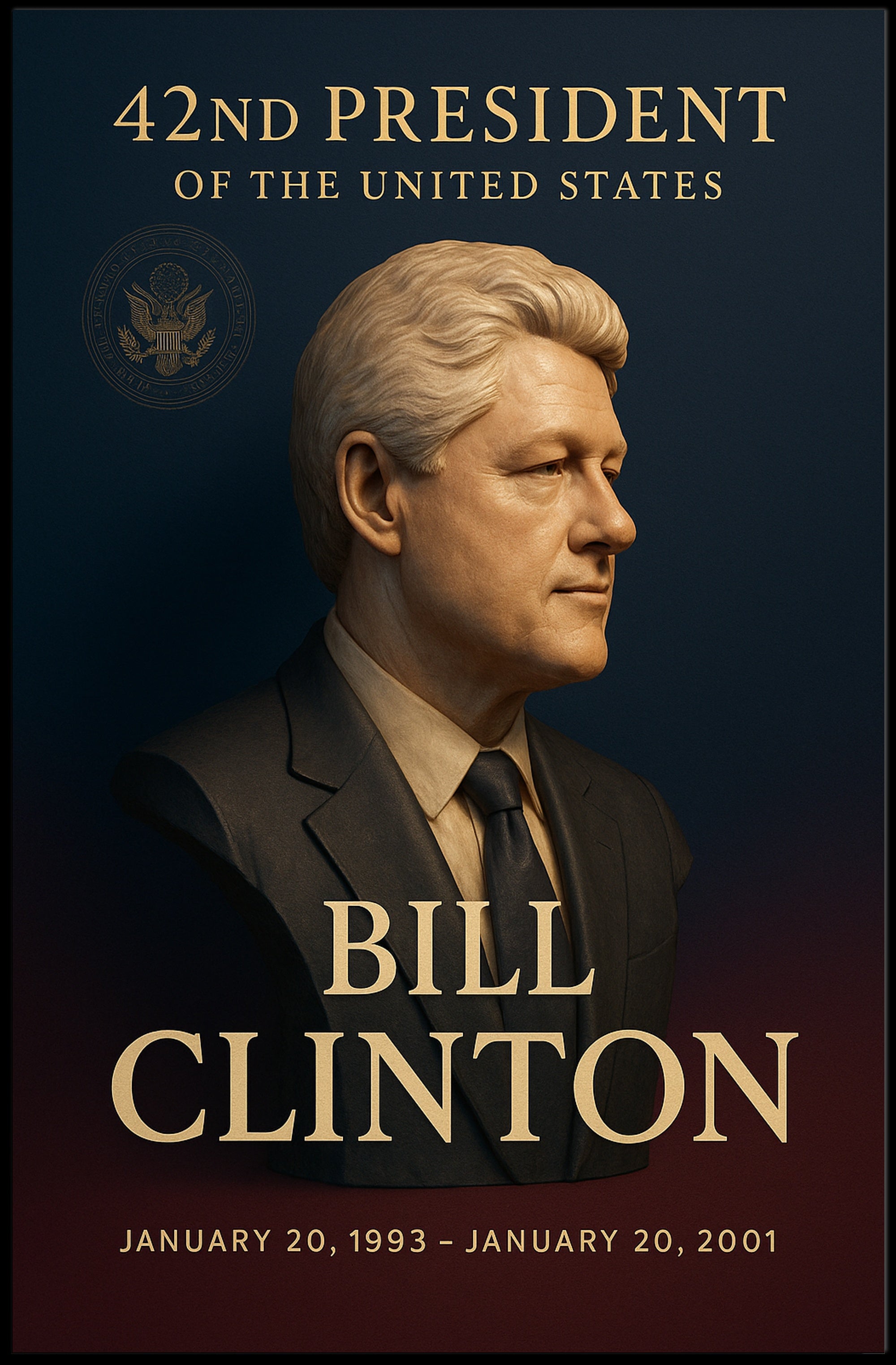 42nd President's Era Official Portrait Historical or Presidential Poster PosterGoat