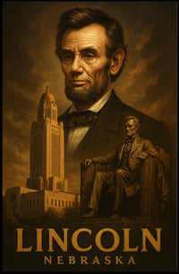 Abraham Lincoln Nebraska Tribute Poster