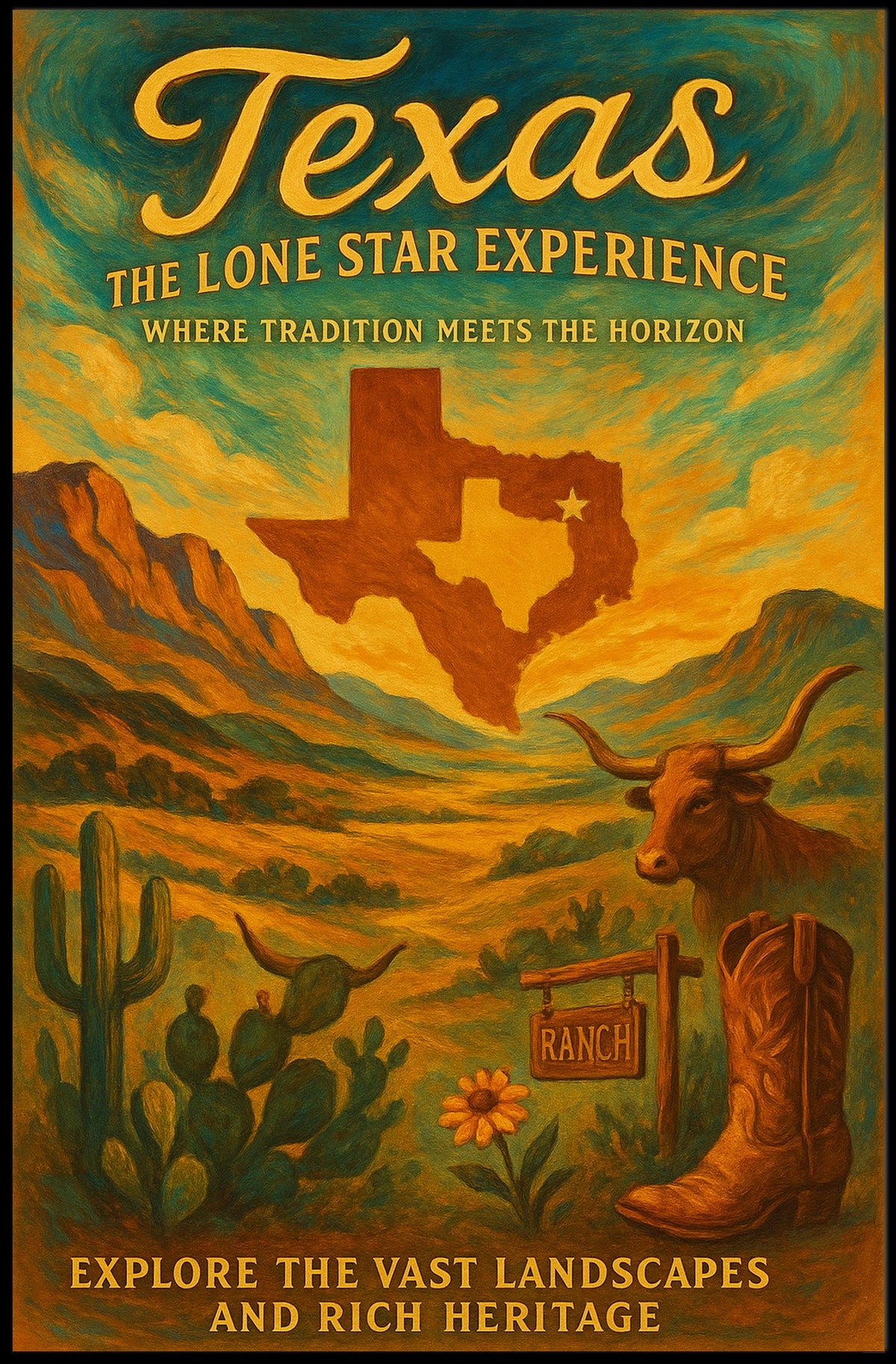 Texas The Lone Star Experience Poster