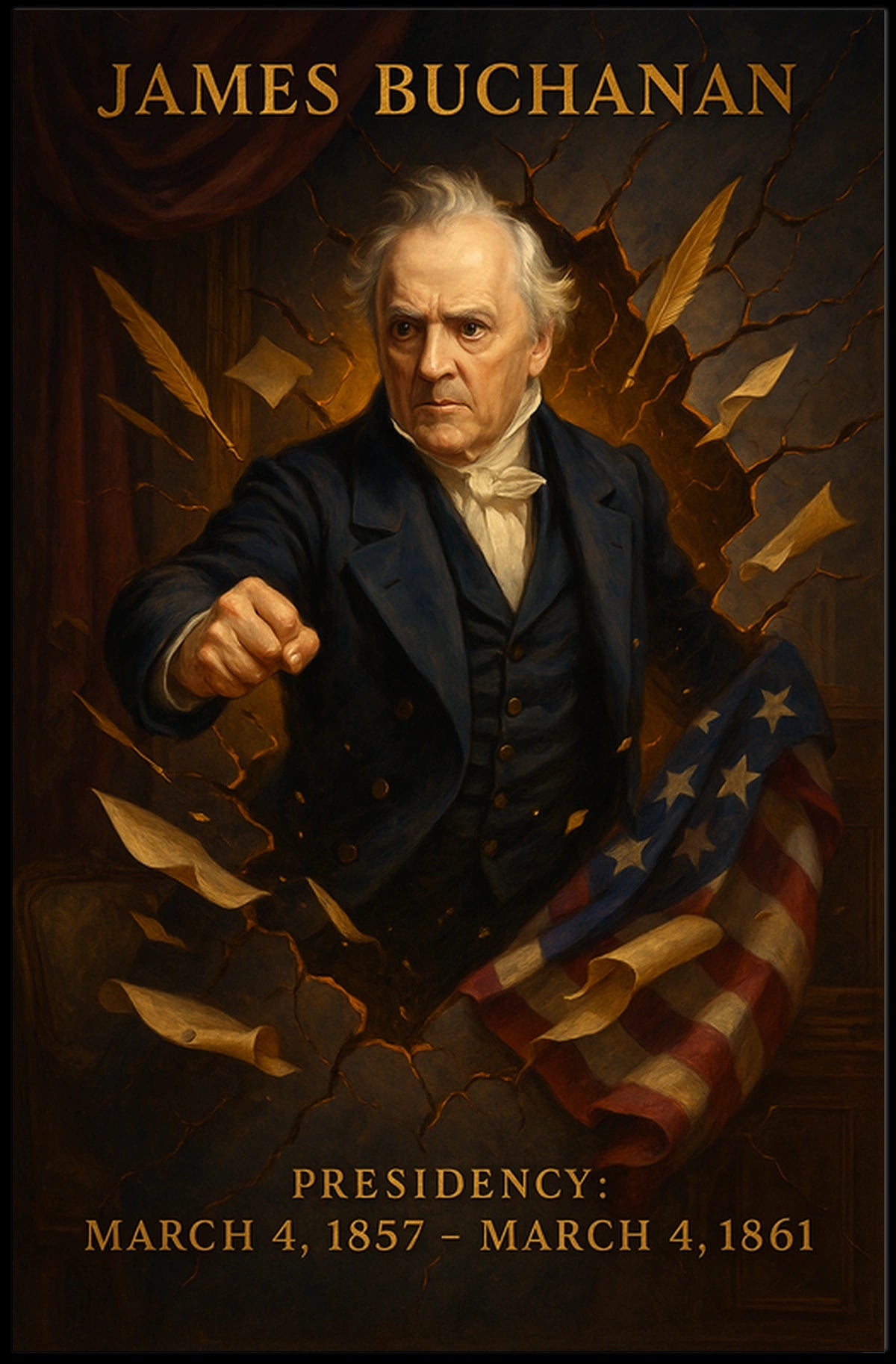 James Buchanan Presidency Poster