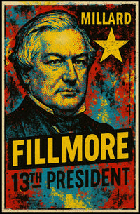 Millard Fillmore 13th President of the United States Graffiti Pop Art Poster