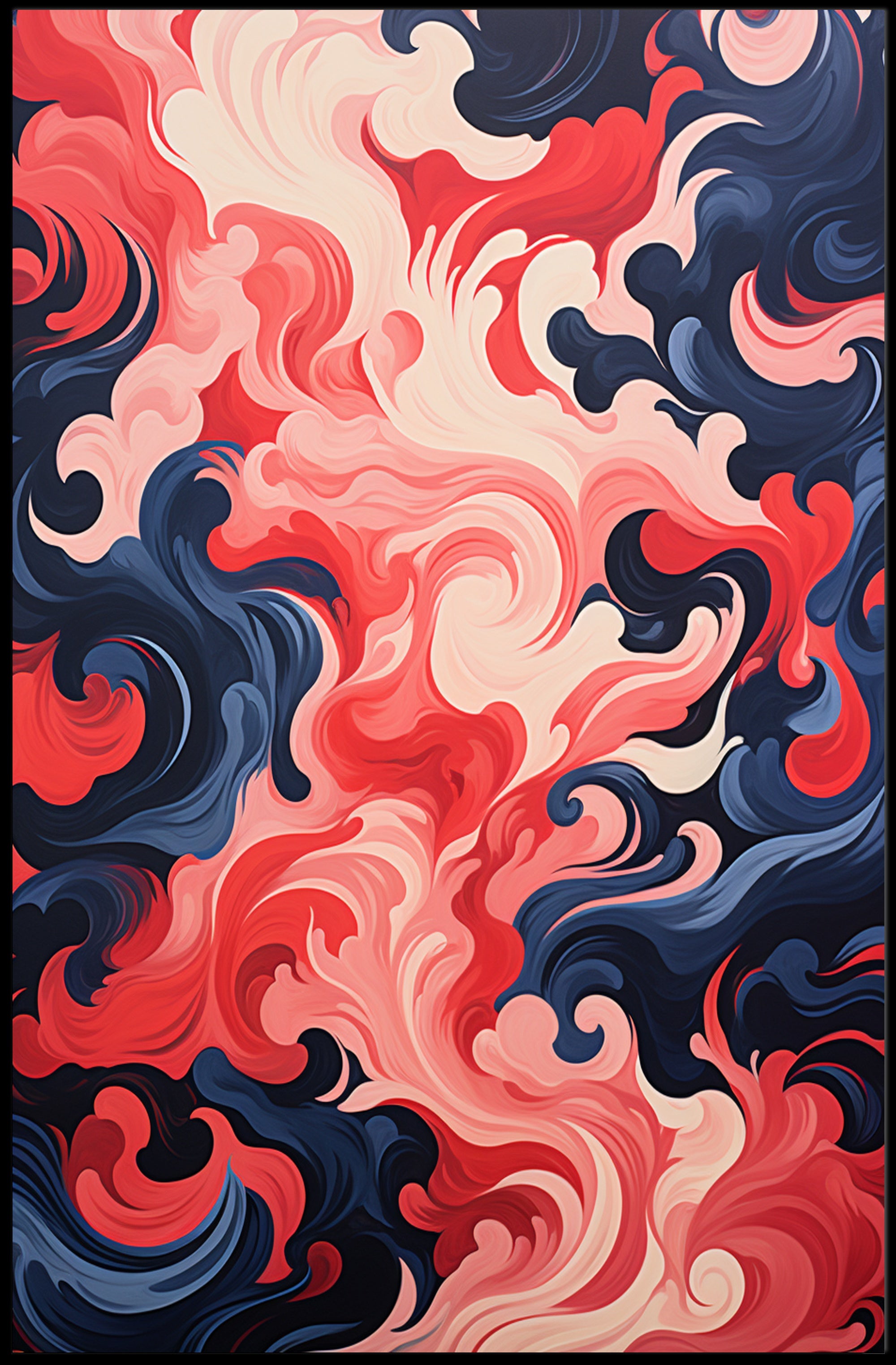 Swirling Abstract Waves Abstract Poster