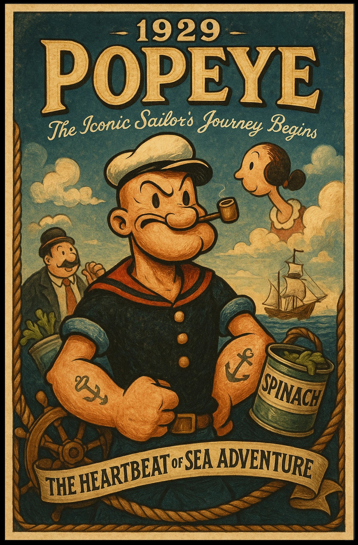 Popeye 1929 Art Poster POP-13