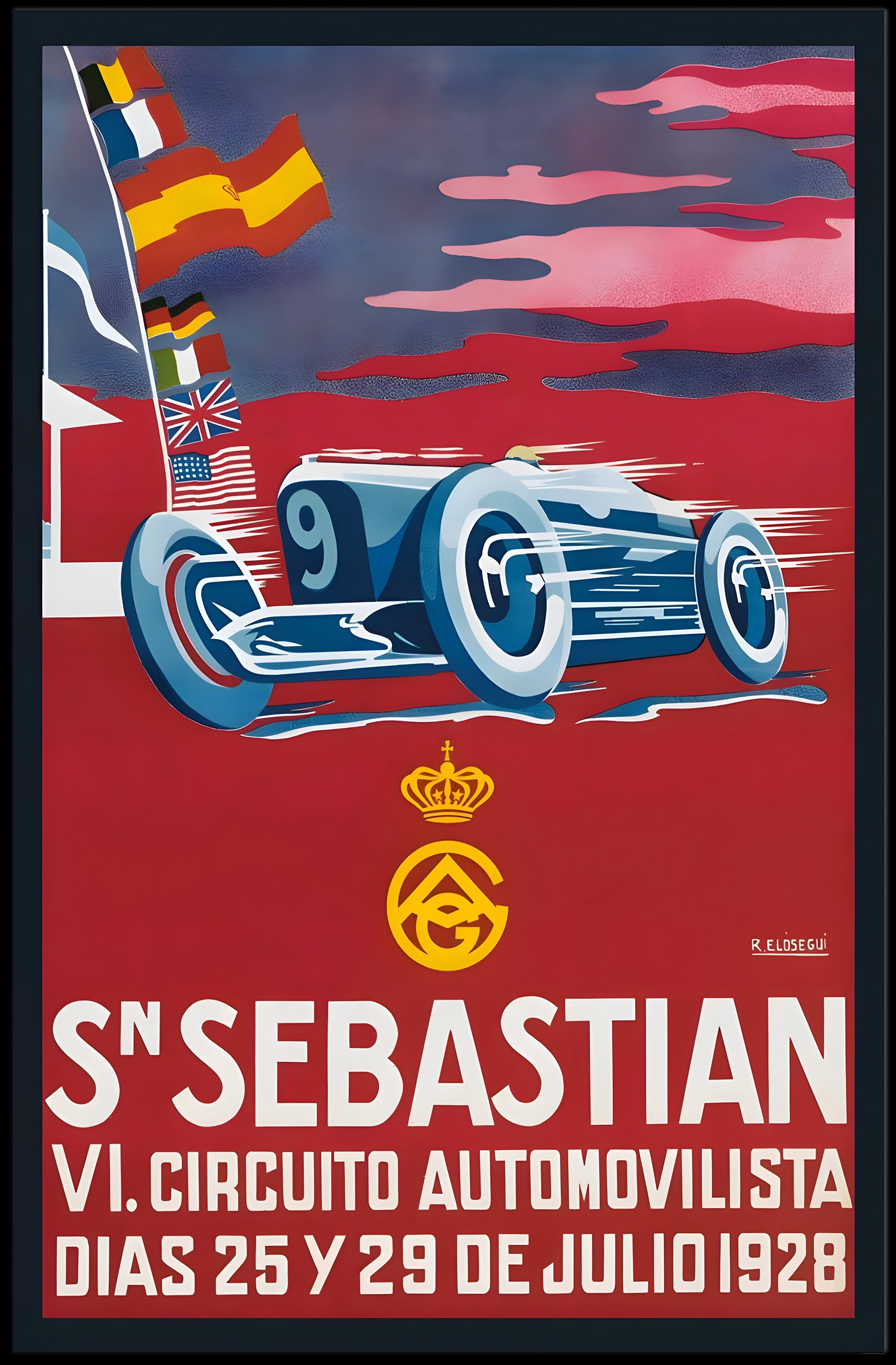 San SebastiΓ‘n Automotive Circuit 1928 Poster