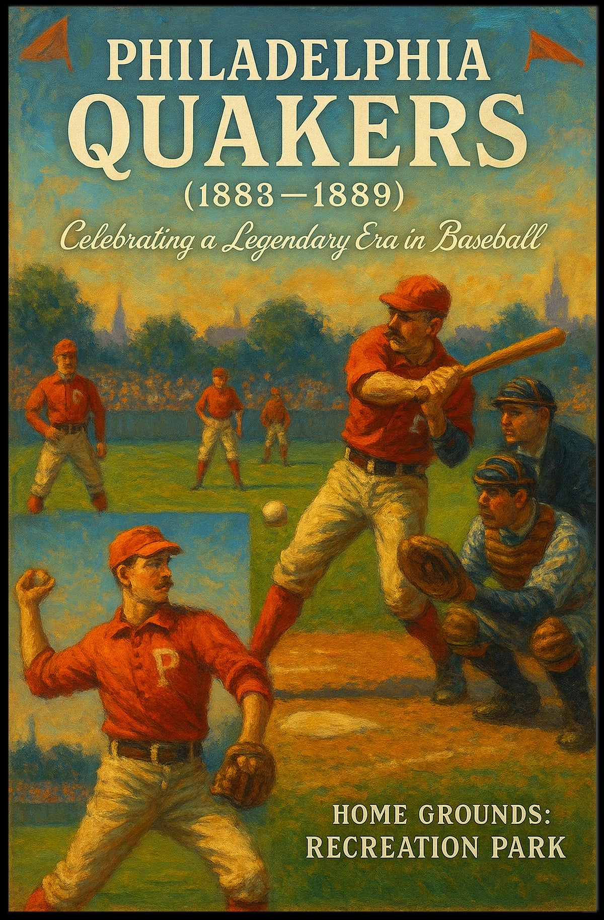 Philadelphia Quakers Baseball Era Poster