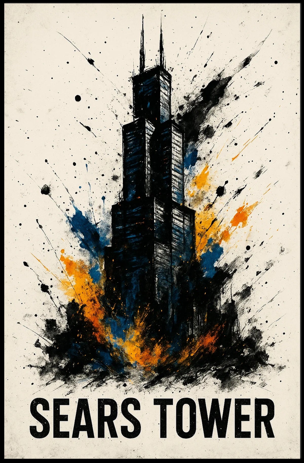 Sears Tower Abstract Art Poster