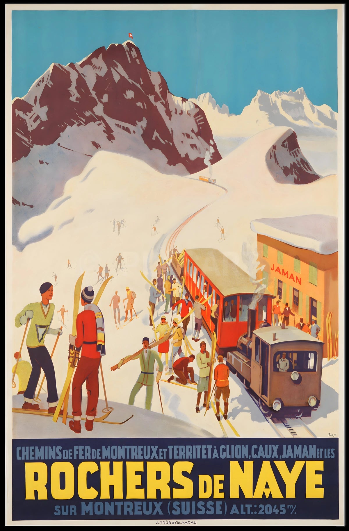 Rochers De Naye Swiss Mountain Poster