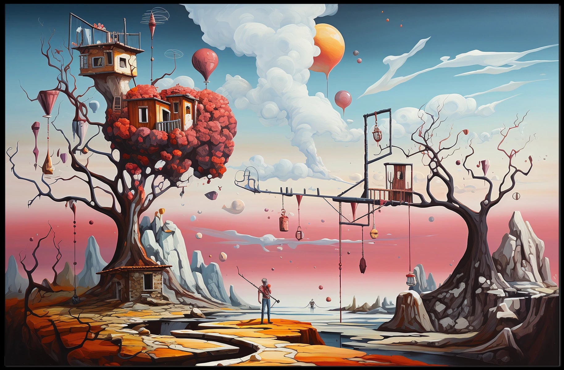 Whimsical Dreamscape Artistry: Fantasy or Mythology Poster