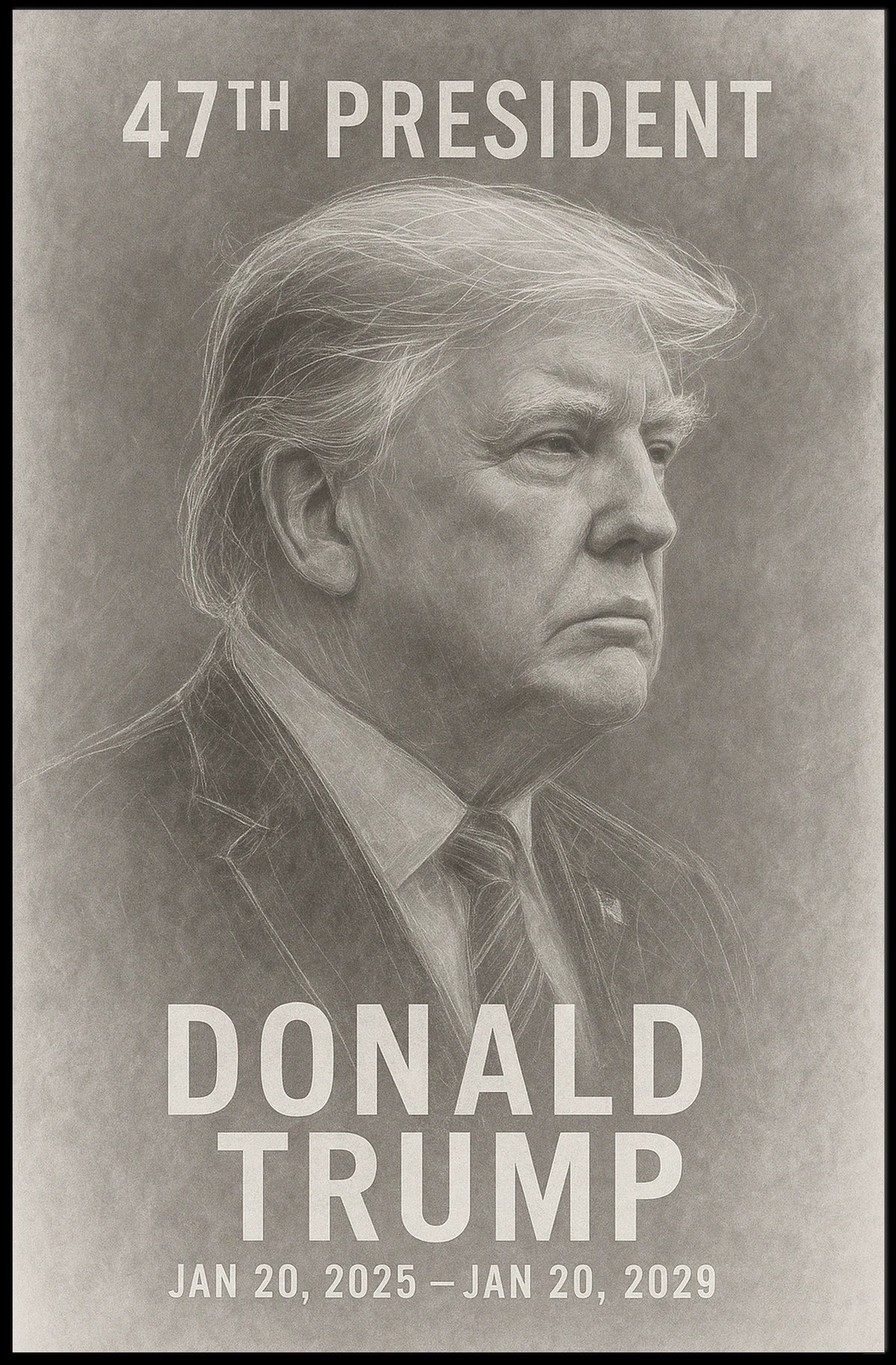 Legacy Leadership Donald Trump Portrait Realism Poster