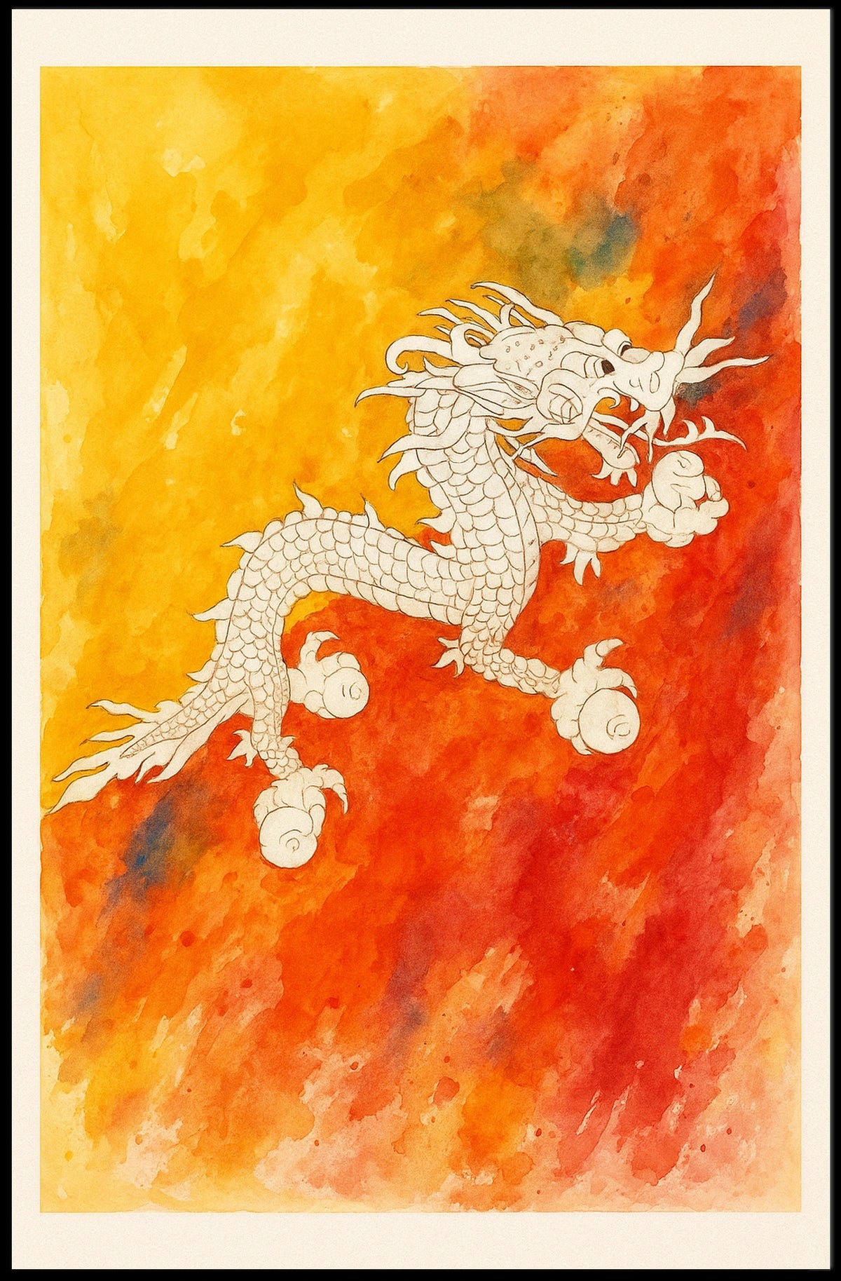 Dragon In Fiery Hues Poster