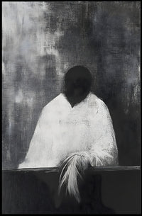 Haunting Faceless Figure in Surrealism Abstract Artistic Poster PosterGoat