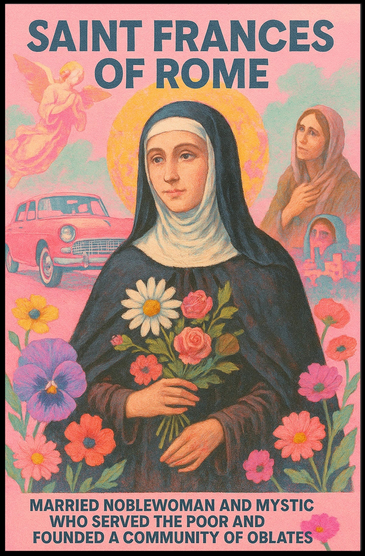Saint Frances Of Rome Poster