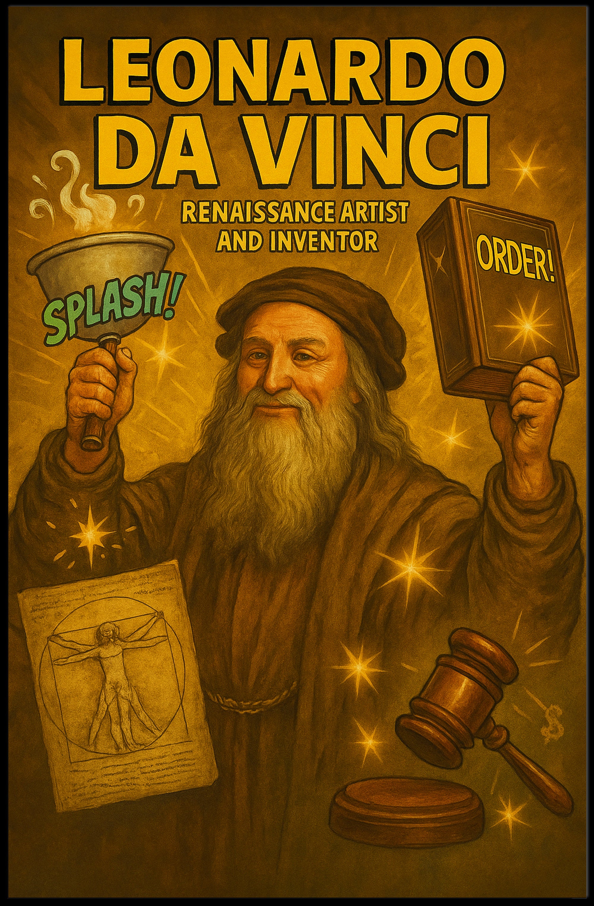 Leonardo da Vinci β Renaissance Artist and Inventor Poster PosterGoat