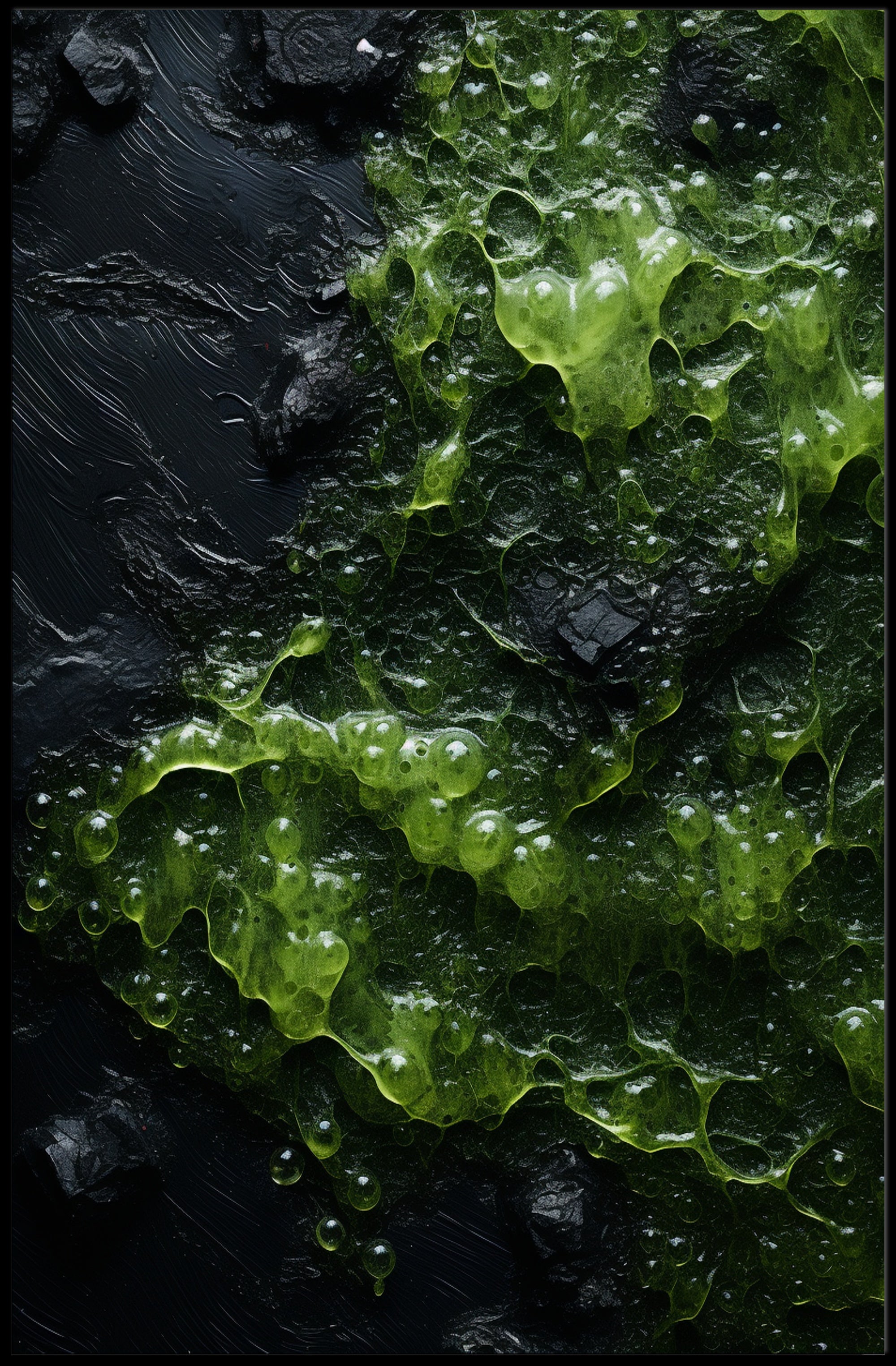 Abstract Green Texture Abstract Poster