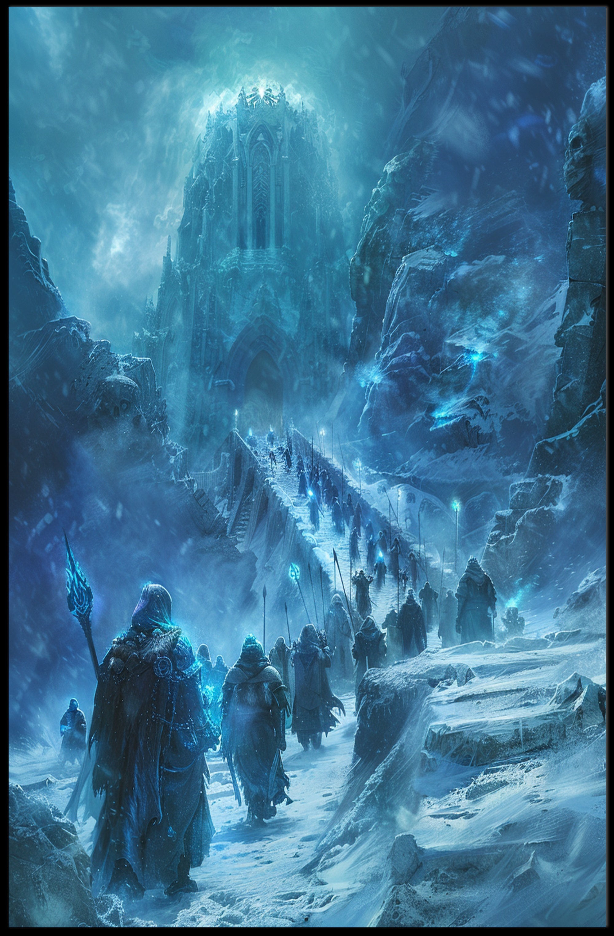 Mystical Winter Scene: Fantasy or Mythology Poster PosterGoat
