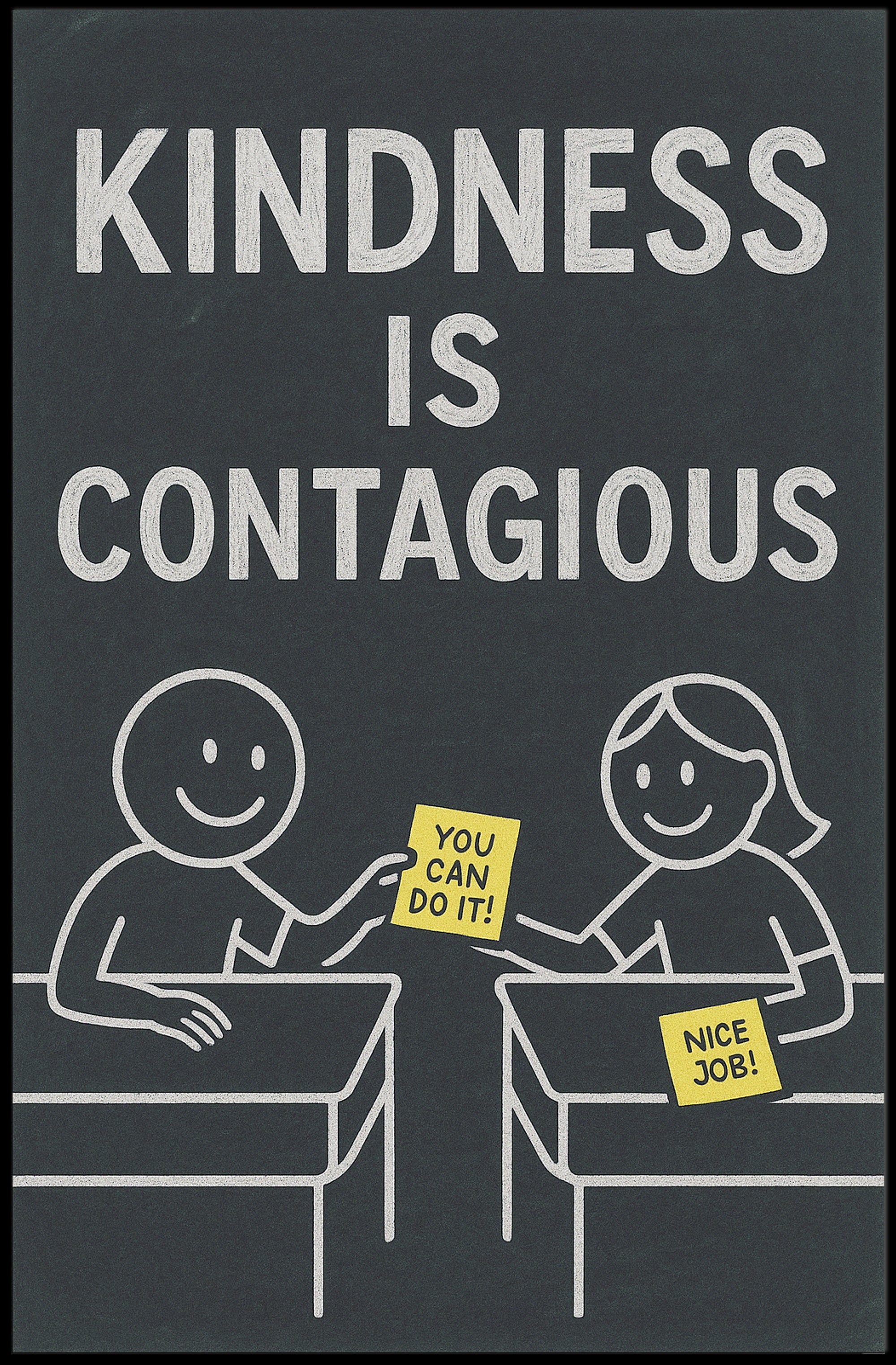 Kindness is Contagious Poster PosterGoat