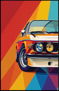 Classic Car Pop Art Poster with Retro Aesthetic PosterGoat